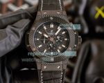  Replica Hublot Big Bang All Black Automatic Watch Leather Strap 48MM